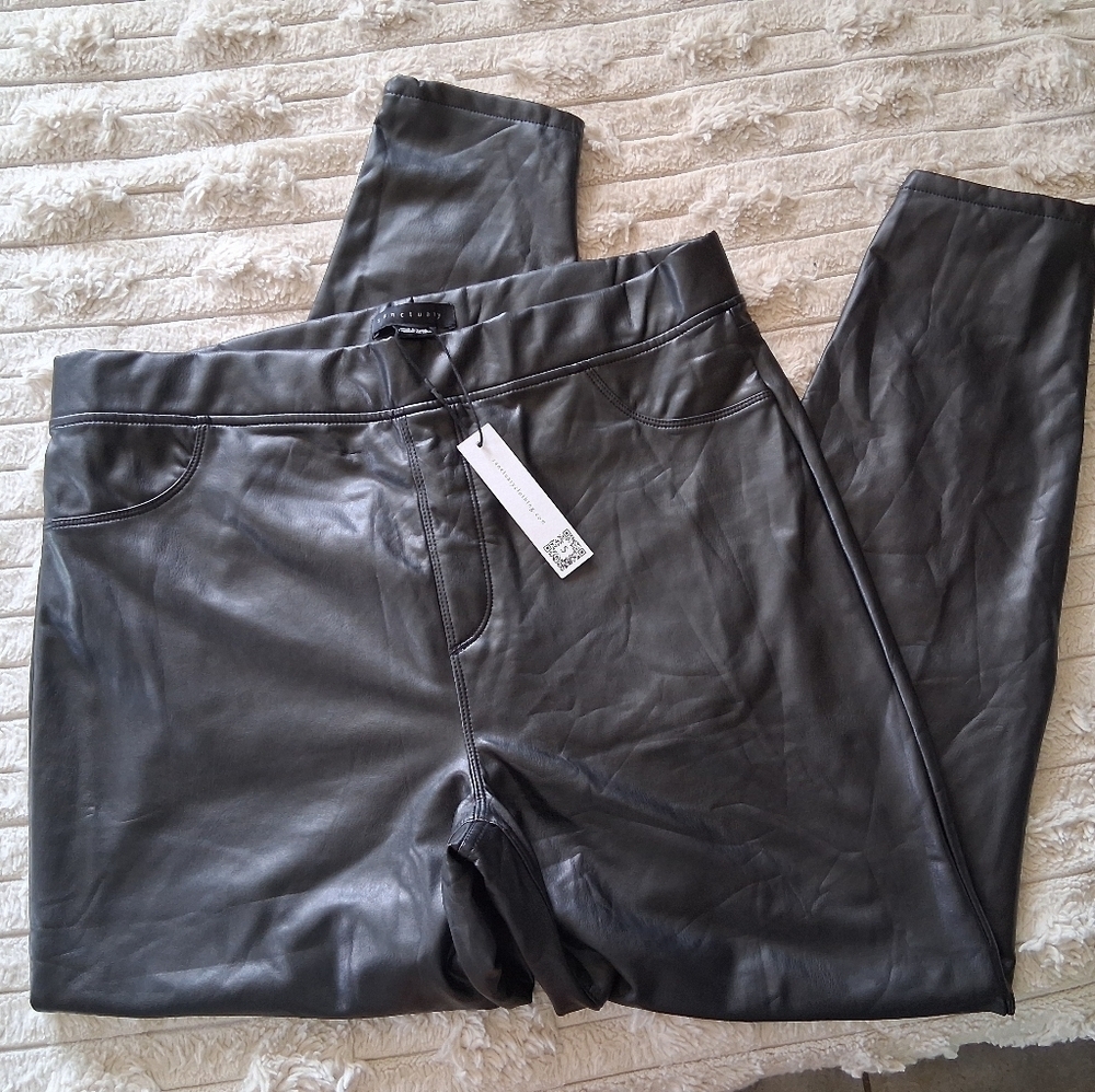 Sanctury Black Leather Pants
